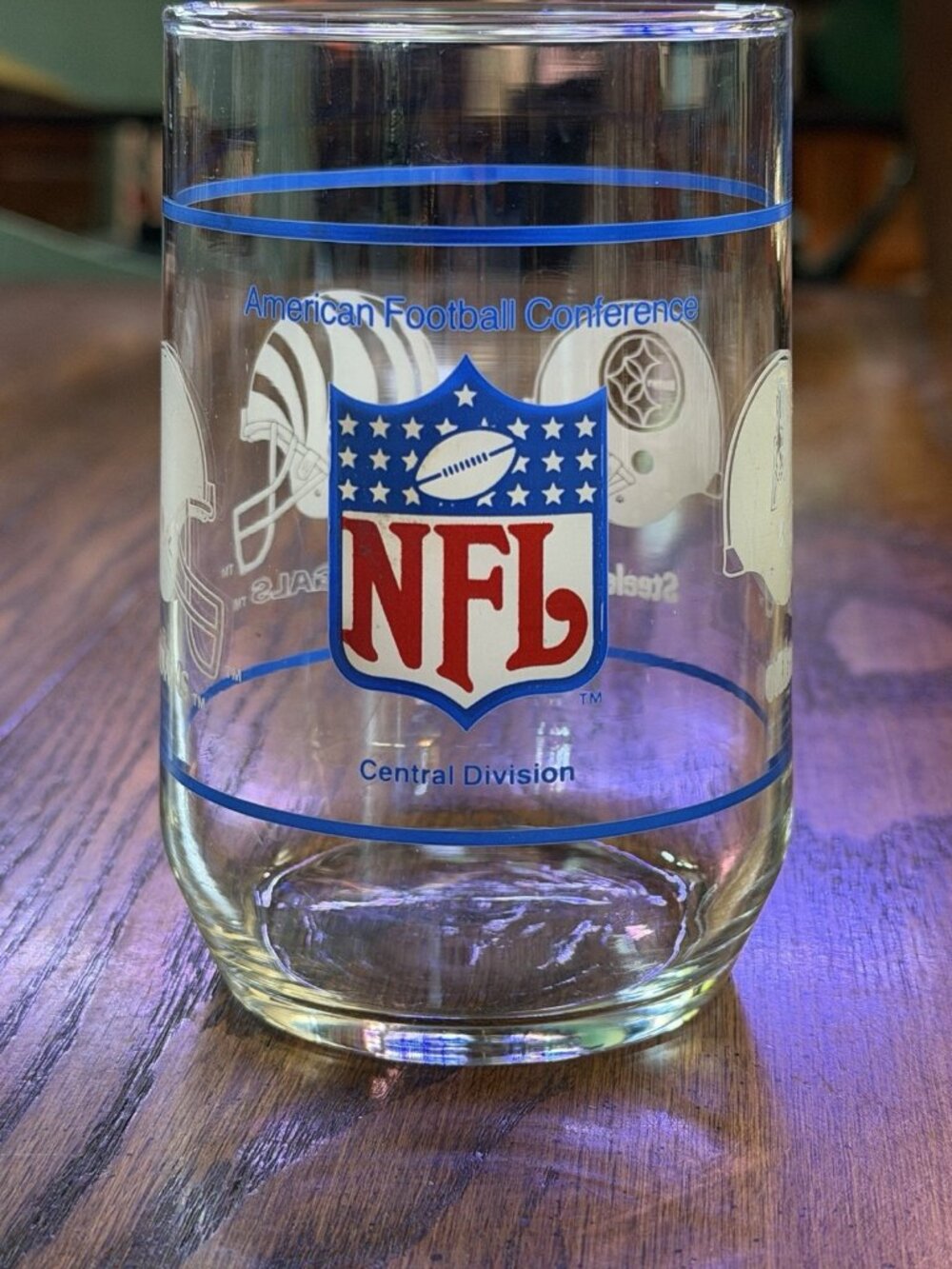 NFL American Football Conference Central Division Glass, Oilers, Browns, 12 oz.